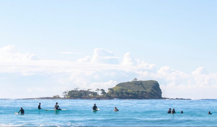 Mudjimba surfers by Jodie Price