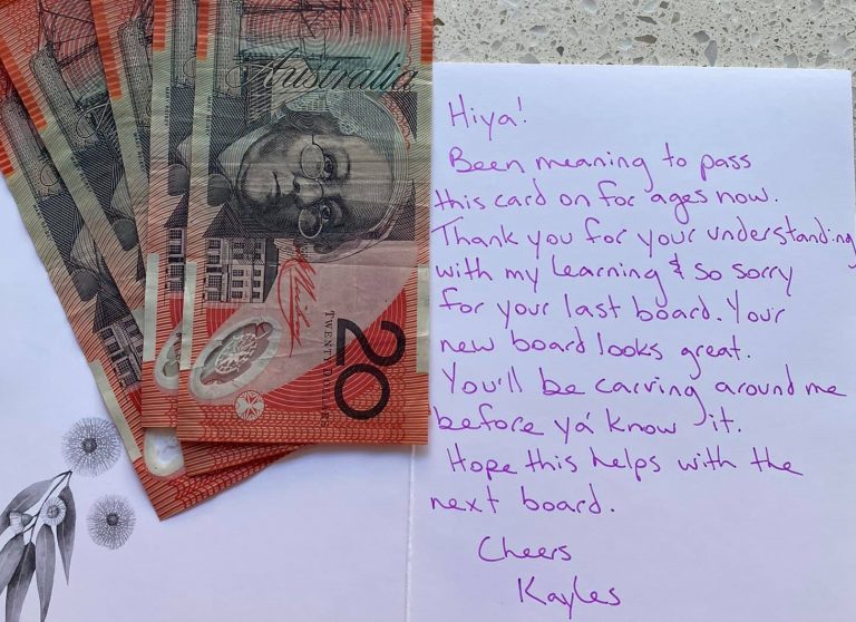 Good karma: surfer’s act of kindness goes viral