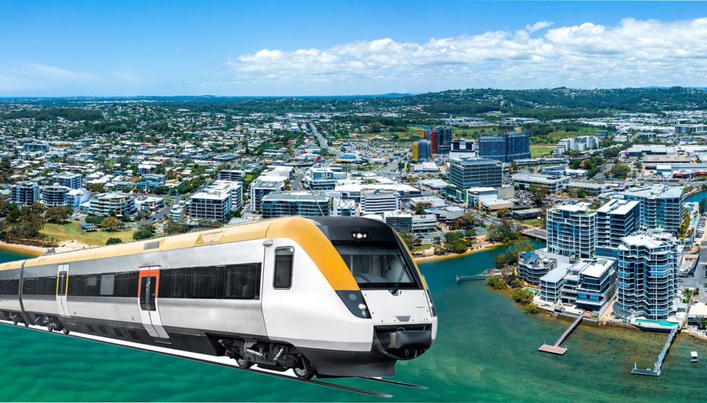 'Out of cars and onto trains' the 1.6B bid for Sunshine Coast rail link 'Out of cars and onto trains' the 1.6B bid for Sunshine Coast rail link