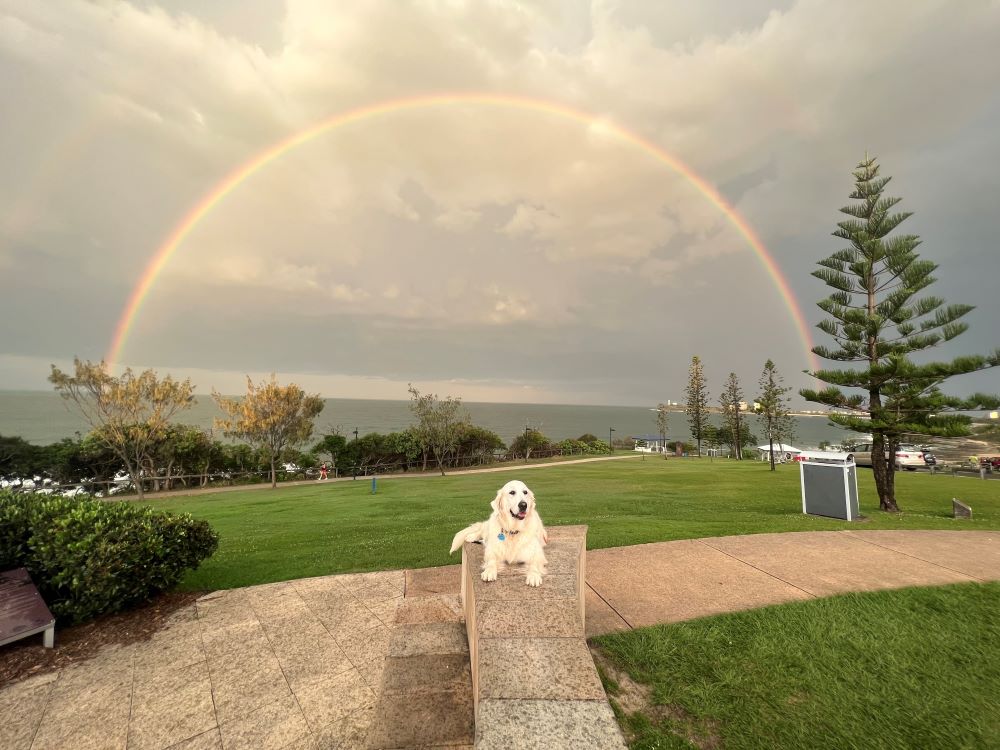 #SunshineMoment – Alexandra Headland rainbow