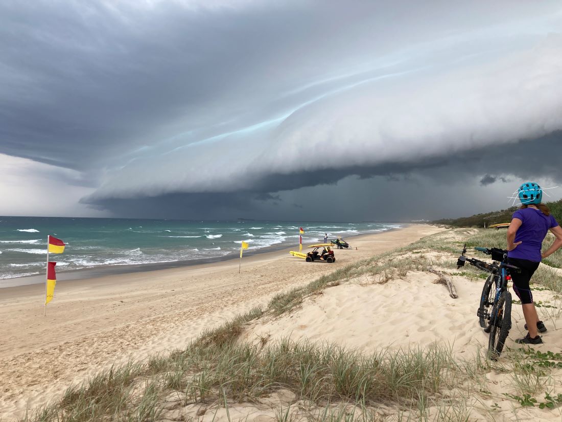 #SunshineMoment – Mt Coolum storm clouds