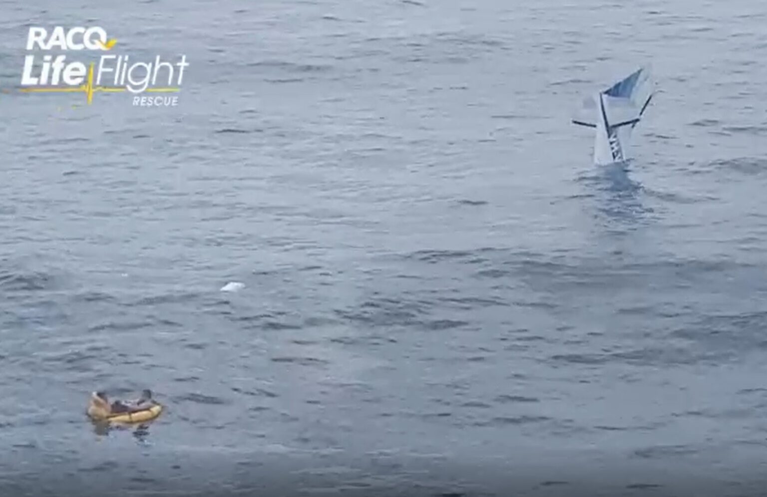 Men rescued from sinking life raft after plane crash