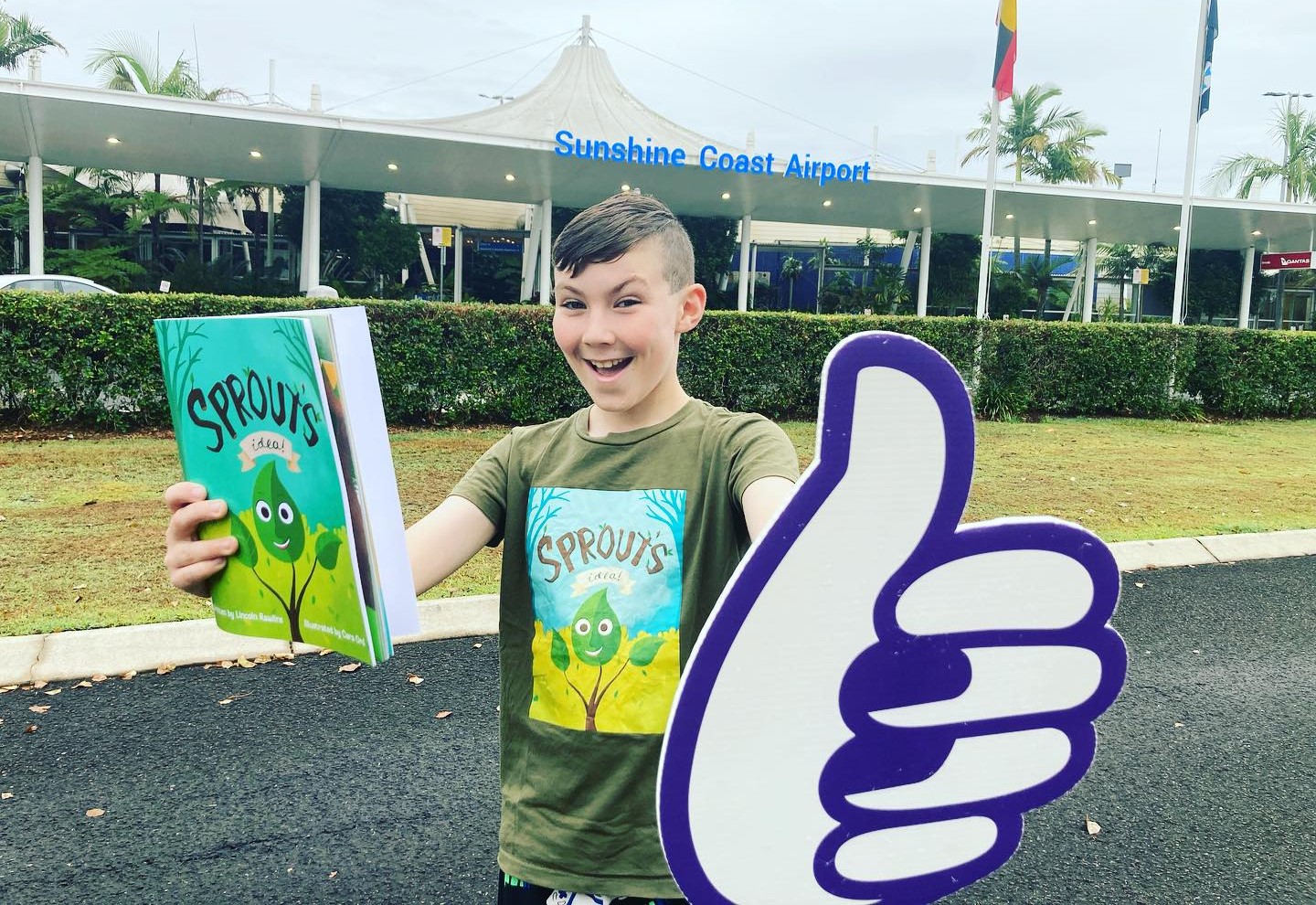 Young author set to steal show on inaugural Darwin flight