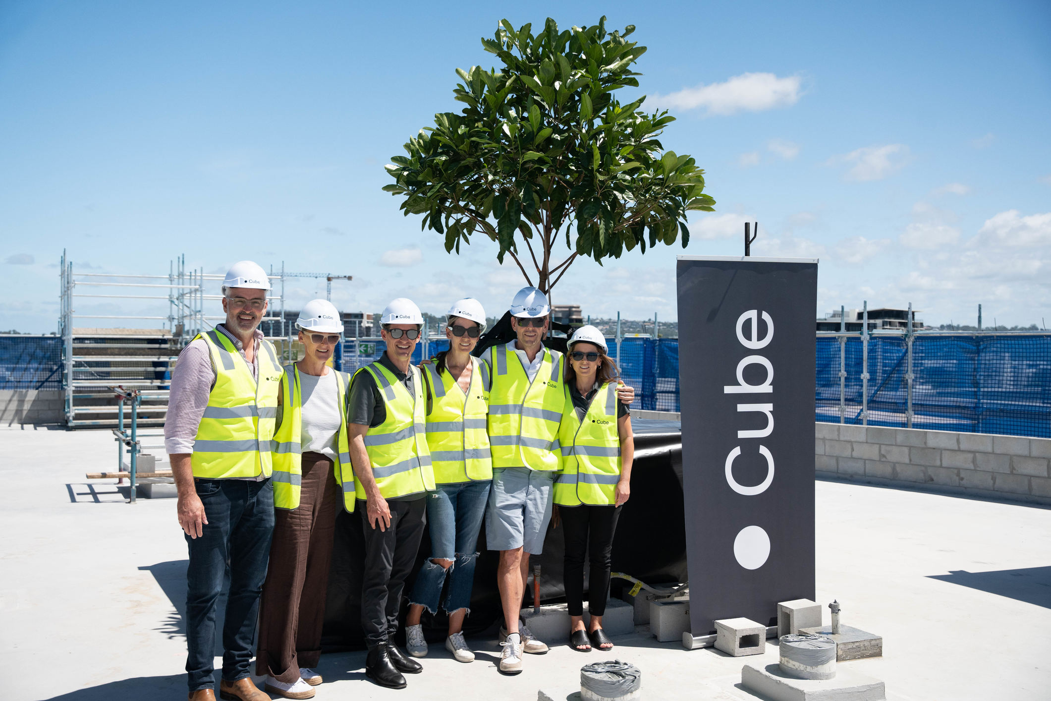 Building milestone marked with rooftop symbol