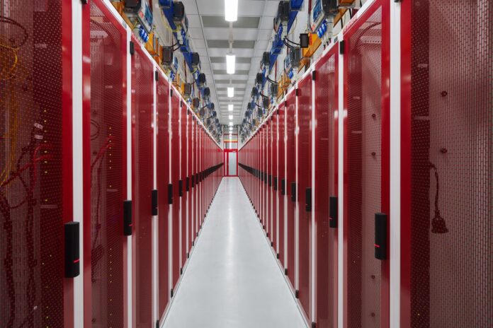 Inside NEXTDC’s SC1 data centre.