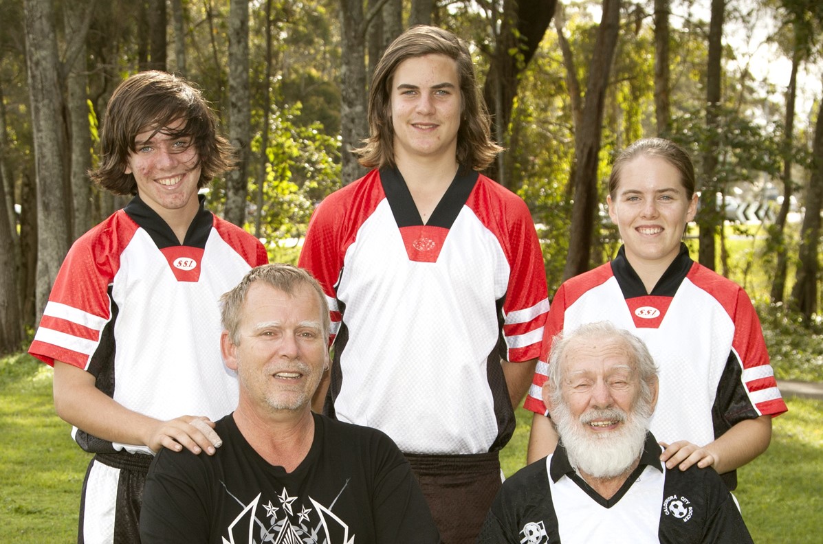 Members of the Jenner family Caloundra City Soccer Club.