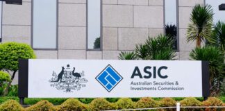 A sign outside a building saying 'Australian Securities and Investments Commission'.