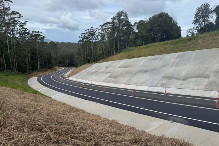 The new and improved hilly stretch of Maleny-Stanley River Road.