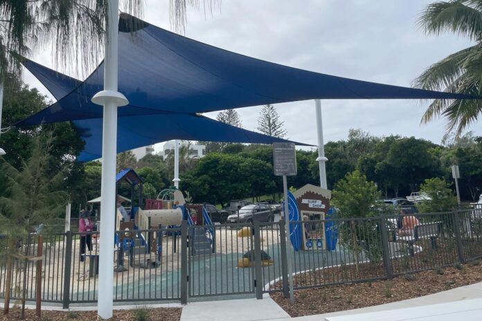 One of the playgrounds has new shade sails at La Balsa Park.