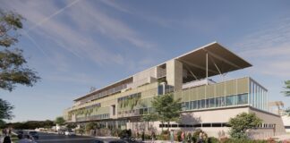 A render of an upgraded Sunshine Coast Stadium.