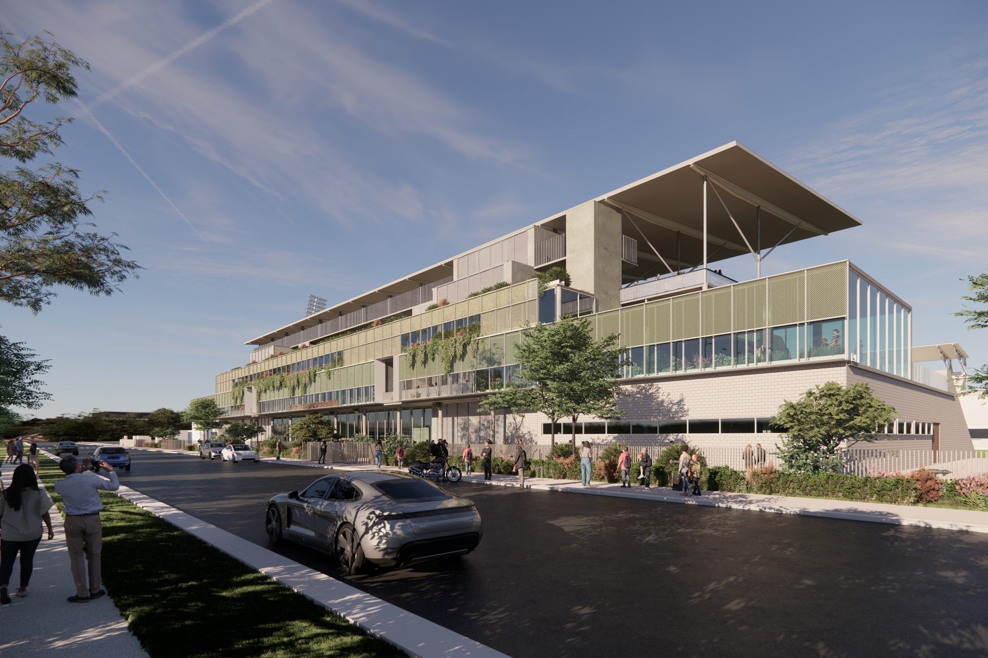 A render of an upgraded Sunshine Coast Stadium.