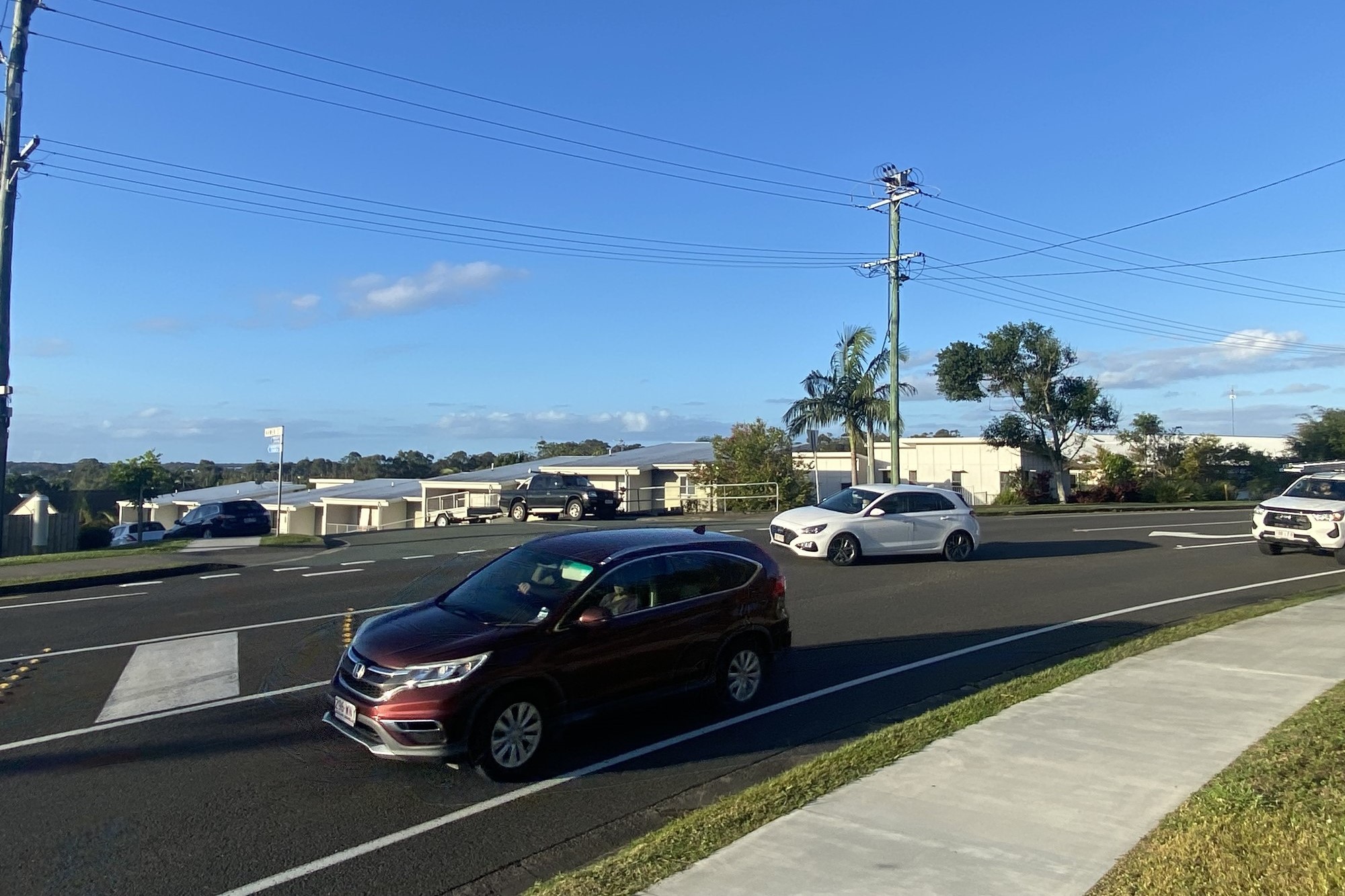 Traffic at the Main Road and Arwen Street intersection. Picture: Steele Taylor.