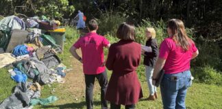 Government officials during a walk-through of Nambour parks last week.