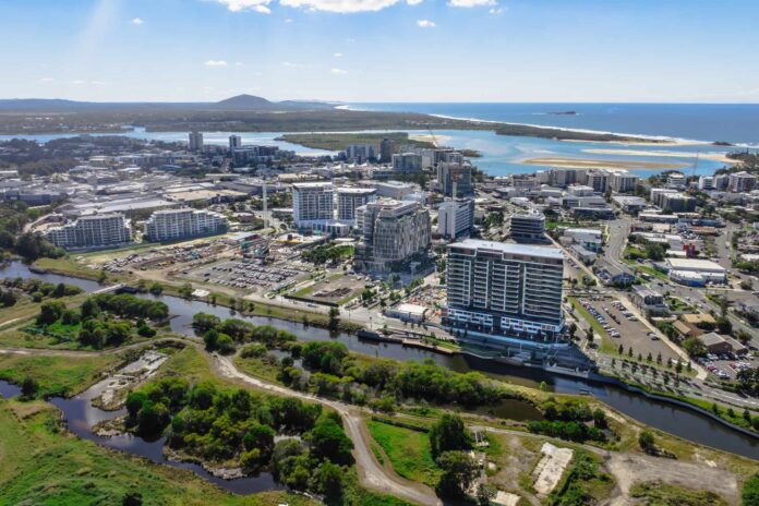 An aerial photo of the Maroochydore City Centre.