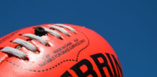 An AFL ball. Picture: Shutterstock.