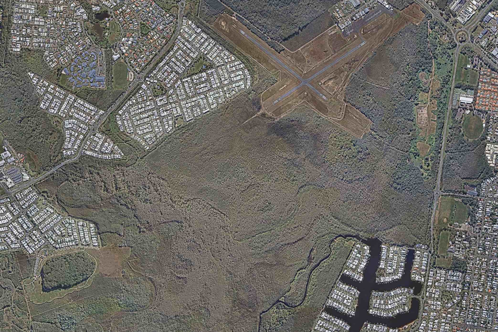 An aerial view of the vegetation between Caloundra West and Golden Beach. Picture: Shutterstock.
