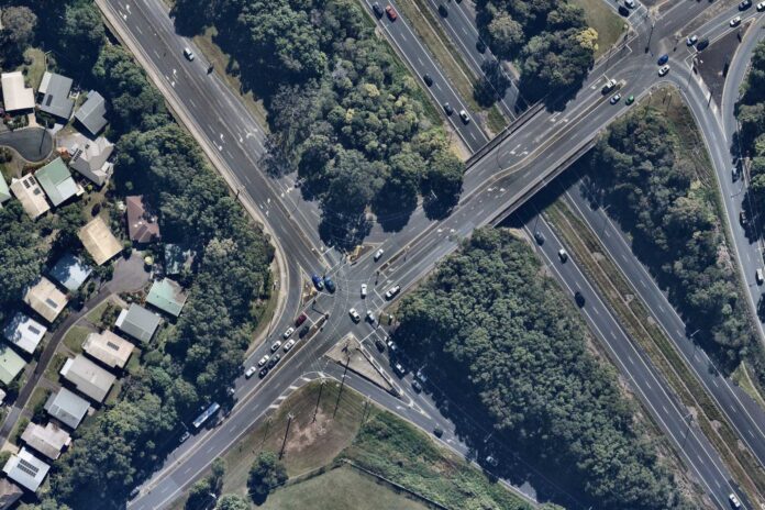 The busy section of Mooloolaba Road, which connects to the Sunshine Motorway and Sugar Road. Picture: Nearmap.