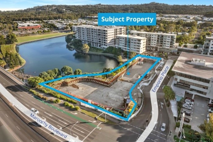 An aerial view of the site.