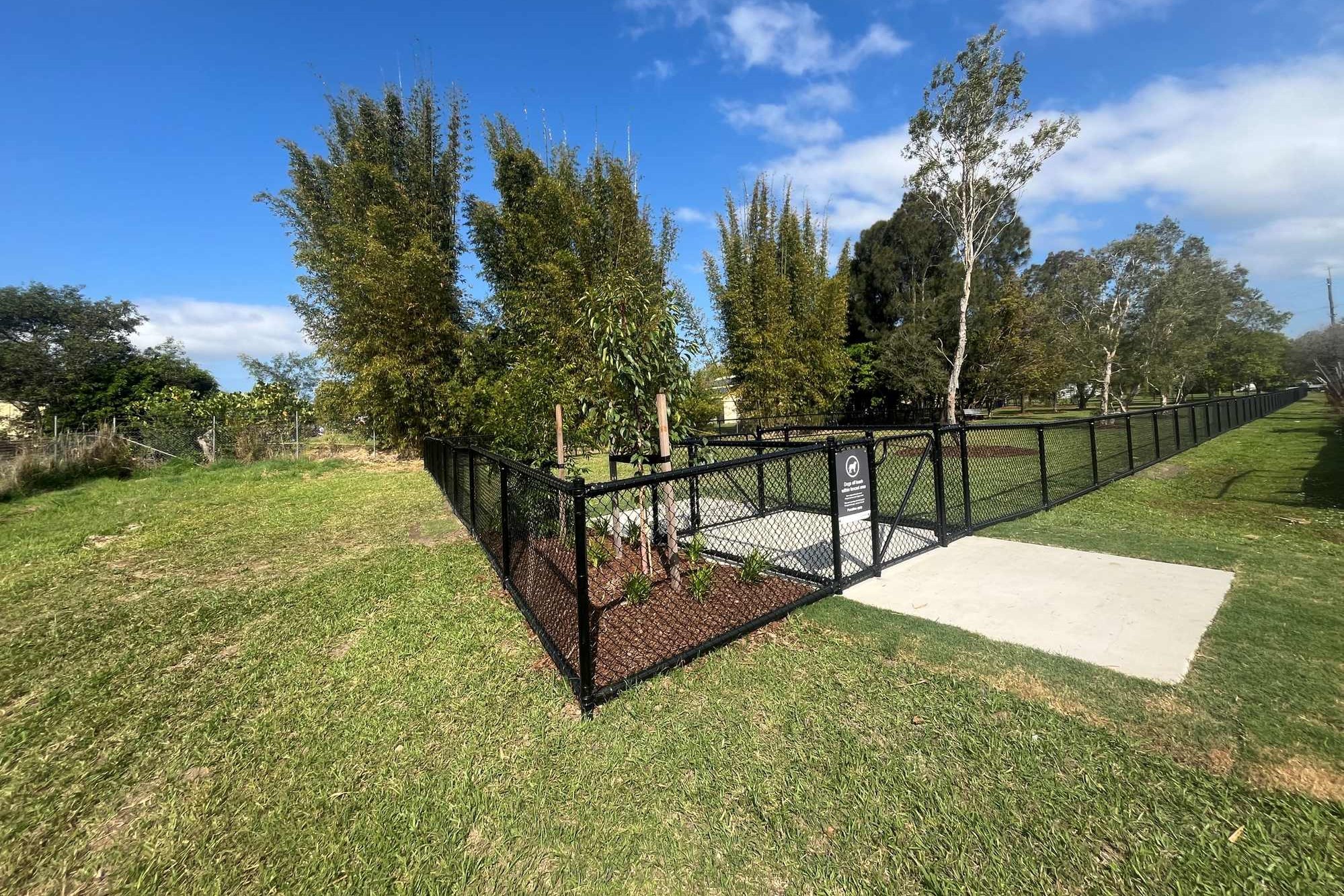 The new fenced off-leash area at Yandina.