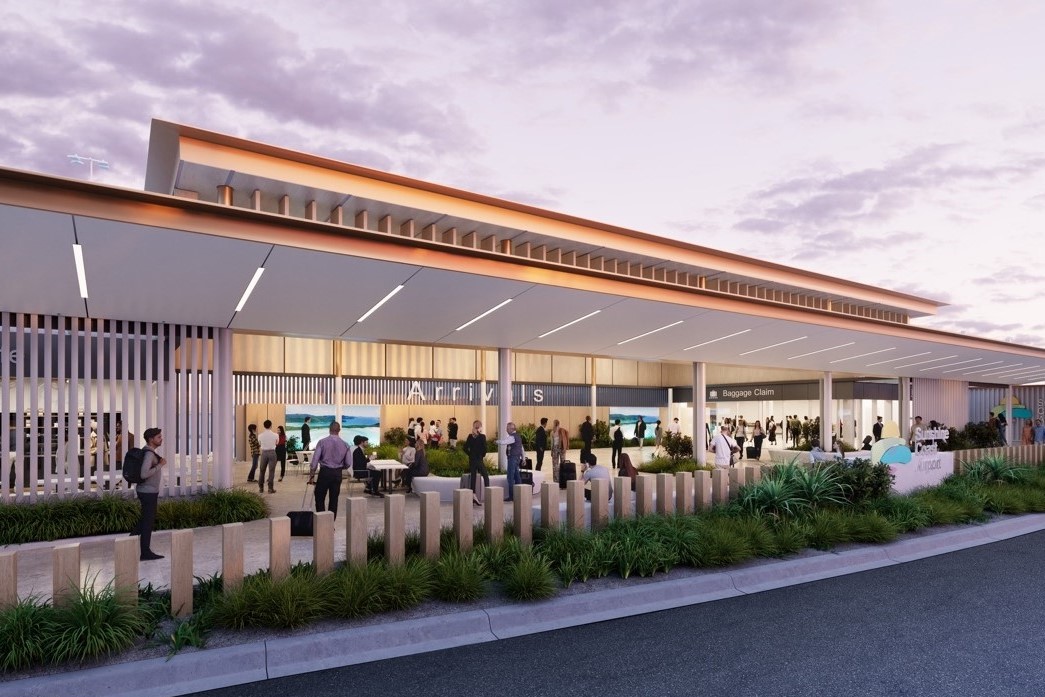 A render of the Sunshine Coast Airport expansion.