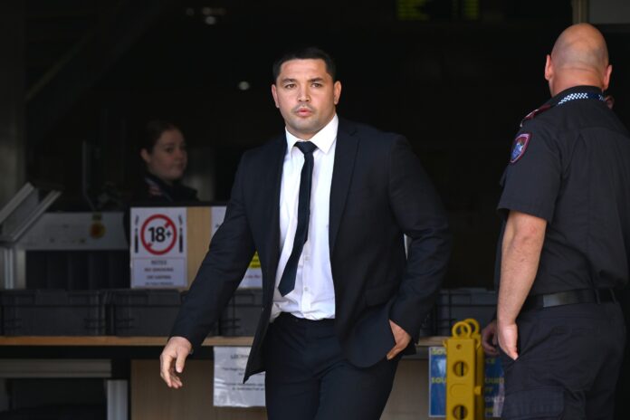 andon Smith leaving the Southport Magistrates Court in September. Picture: AAP.