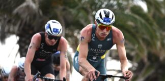 Matt Hauser won the World Triathlon Championship Series at Wollongong in October. Picture: AAP.