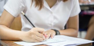 A student at a desk. Picture: Shutterstock.