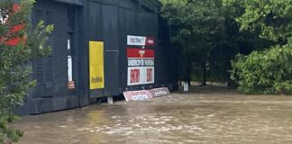 Flooding occurred throughout the Nambour CBD in March. Picture: Steele Taylor.