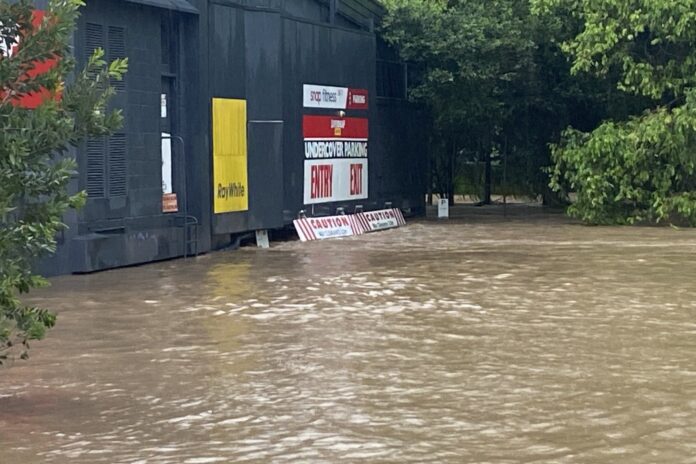 Flooding occurred throughout the Nambour CBD in March. Picture: Steele Taylor.
