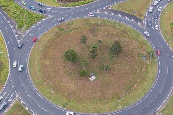 The Caloundra Road, Kawana Way Link Road and Bells Creek Arterial Road intersection.