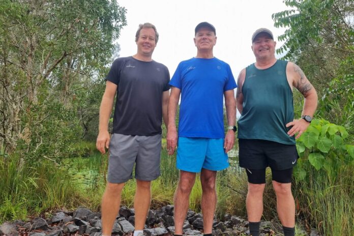 Michael Lassman, Ralph Jones and Steven Venning at the site of the new parkrun.