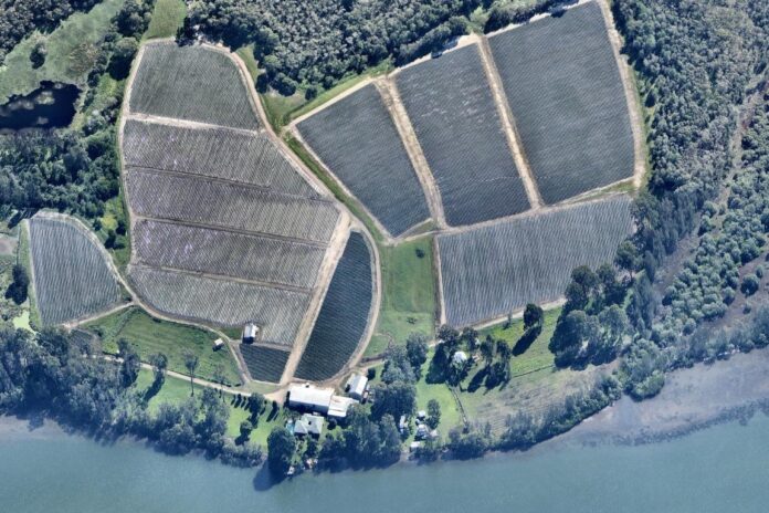 An aerial view of 1807 Roys Road, the site of the proposed tourist park at Coochin Creek. Picture: Nearmap.