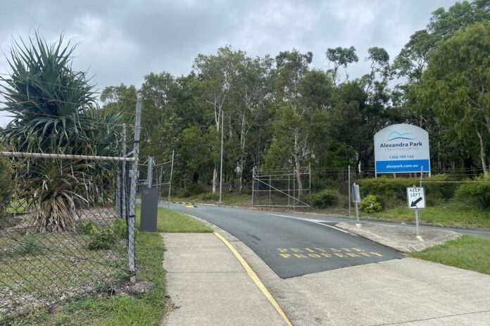 The entrance to the Alexandra Park Conference Centre. Picture: Steele Taylor.