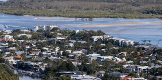 Noosa residences, from the air.