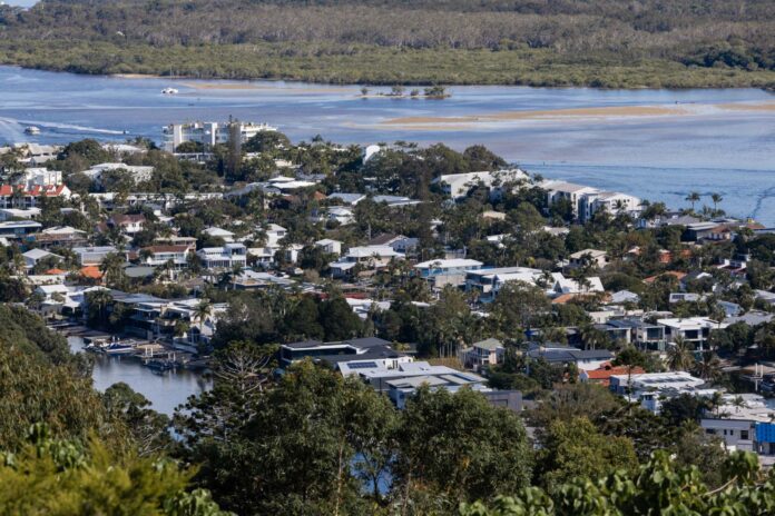 Noosa residences, from the air.
