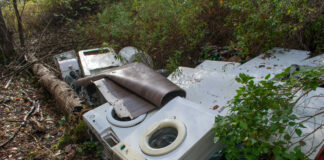 Dumped white goods.