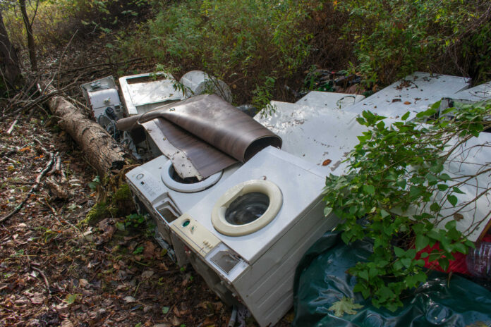 Dumped white goods.