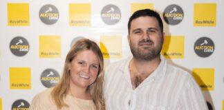 Emily and Kyle Sunderland sold a home and then bought one, at an auction event in Maroochydore.