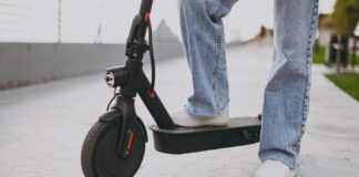 A e-scooter.