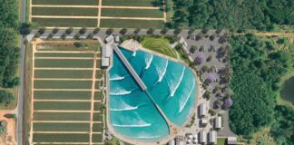A render of the Surf Farm planned for Johnston Road at Glass House Mountains.