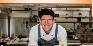 Acclaimed chef Peter Brown with some of his creations.