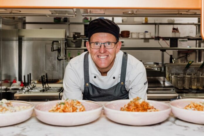 Acclaimed chef Peter Brown with some of his creations.
