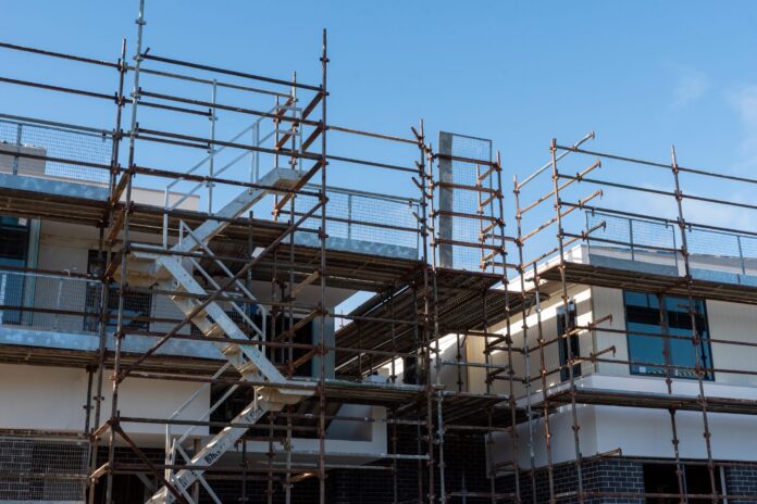 Construction of an apartment block.