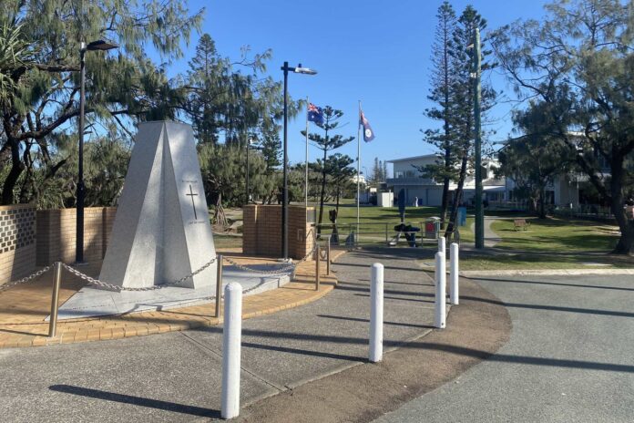 The existing Anzac memorial at Kawana Waters. Picture: Steele Taylor.