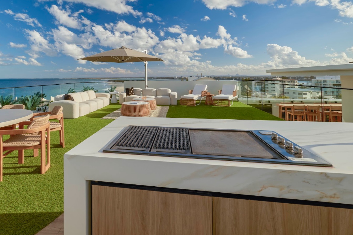 A rooftop deck is equipped for entertaining. Picture: Dream Home Art Union.