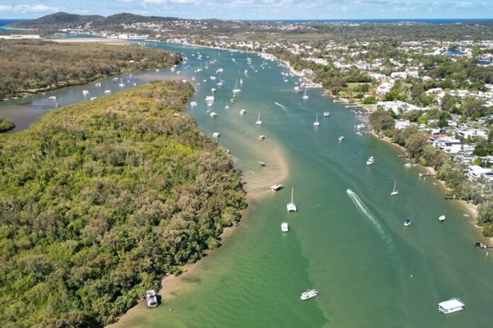 Boats on the Noosa River at the start of the year.