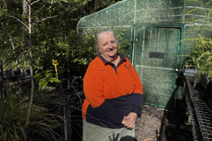 Volunteer Debra at Maroochy Regional Bushland Botanic Garden.