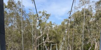 Photographer Ruth Fiechtner took this photo of a swing bridge at Lake Weyba