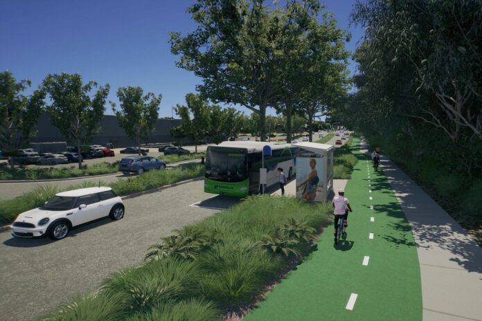 An impression of the Caloundra Transport Corridor Upgrade. Picture: Sunshine Coast Council.