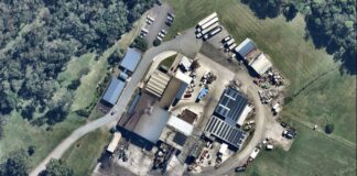 The site of Norganics' rendering and animal by-product processing plant. Picture: Nearmap.